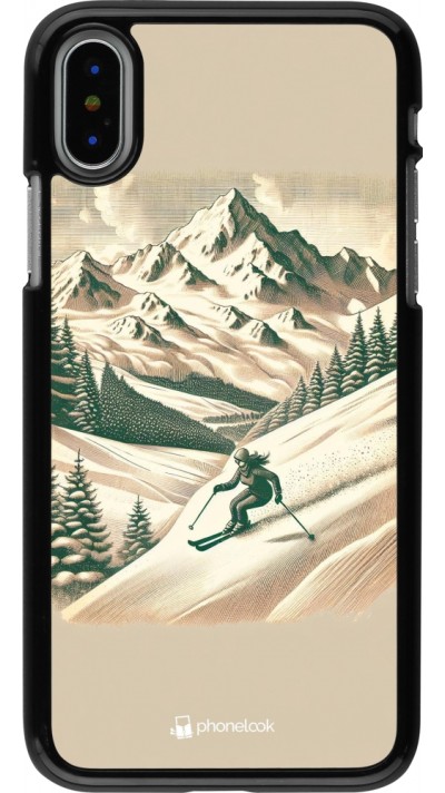 Coque iPhone X / Xs - Vintage Ski Mountain