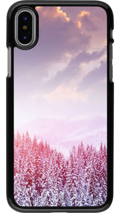 Coque iPhone X / Xs - Winter 22 Pink Forest