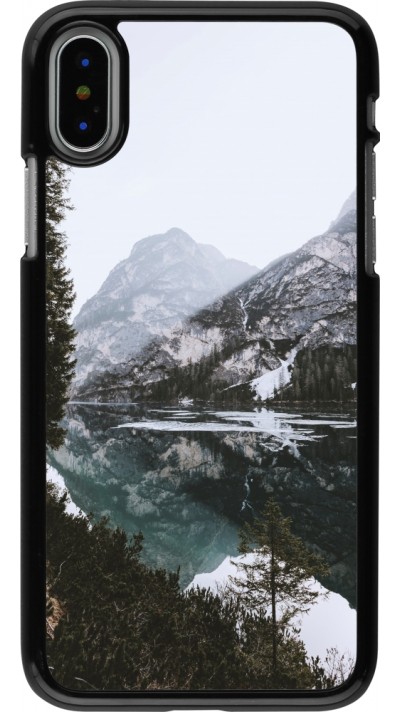 Coque iPhone X / Xs - Winter 22 snowy mountain and lake