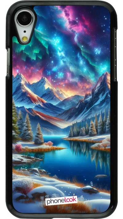 Coque iPhone XR - Fantasy Mountain Lake Sky Stars