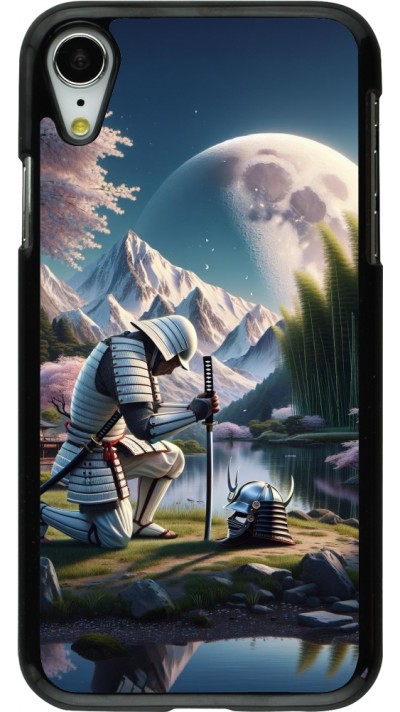 iPhone XR Case Hülle - Samurai Katana Mond