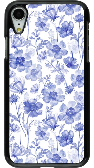 iPhone XR Case Hülle - Spring 23 watercolor blue flowers