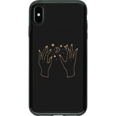 Hülle iPhone Xs Max - Hybrid Armor schwarz Grey magic hands