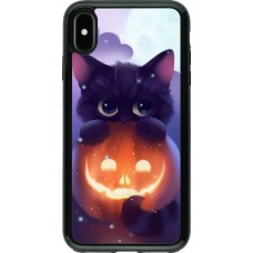 Hülle iPhone Xs Max - Hybrid Armor schwarz Halloween 17 15