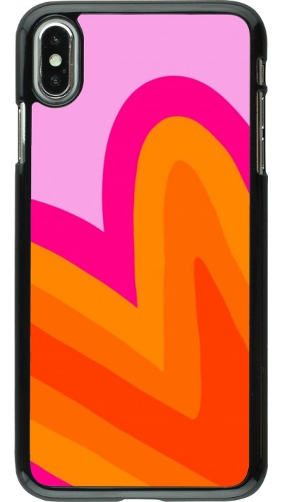 iPhone Xs Max Case Hülle - Valentine 2024 heart gradient