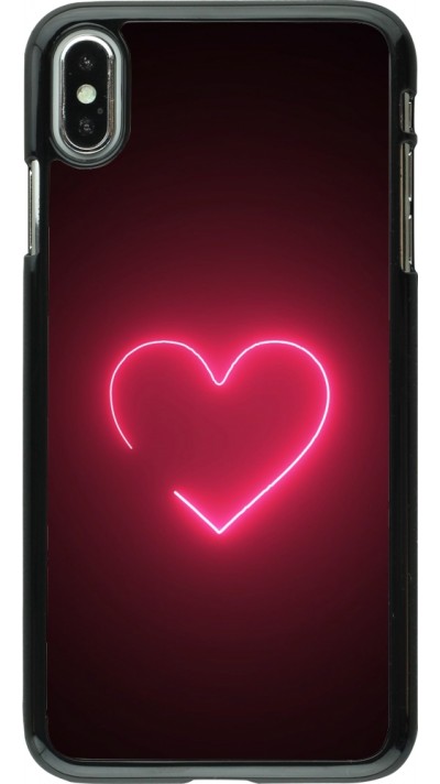 iPhone Xs Max Case Hülle - Valentine 2023 single neon heart