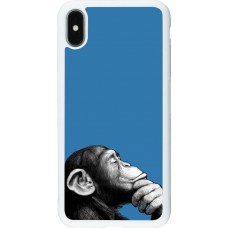 Hülle iPhone Xs Max - Silikon weiss Monkey Pop Art