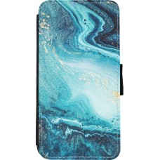 Hülle iPhone Xs Max - Wallet schwarz Sea Foam Blue