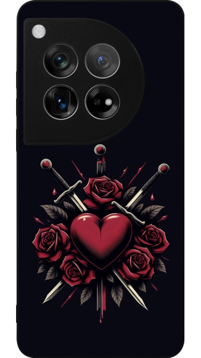 OnePlus 12 Case Hülle - Silikon schwarz Valentine 2024 gothic love