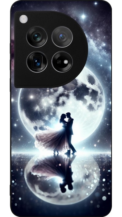 OnePlus 12 Case Hülle - Silikon schwarz Valentin 2024 Liebe unter dem Mond