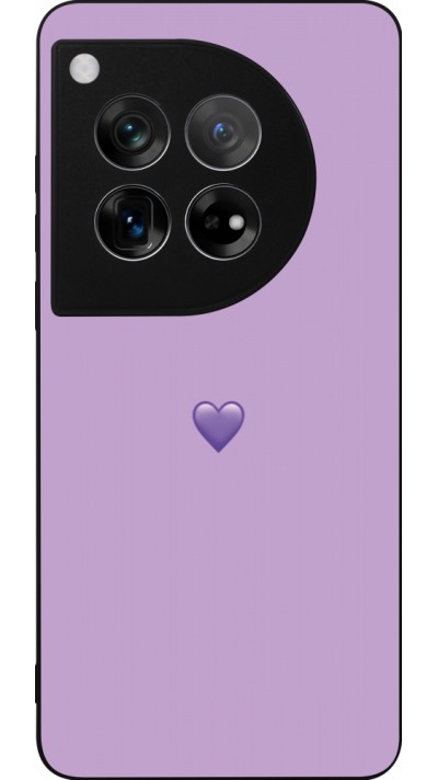 OnePlus 12 Case Hülle - Silikon schwarz Valentine 2023 purpule single heart