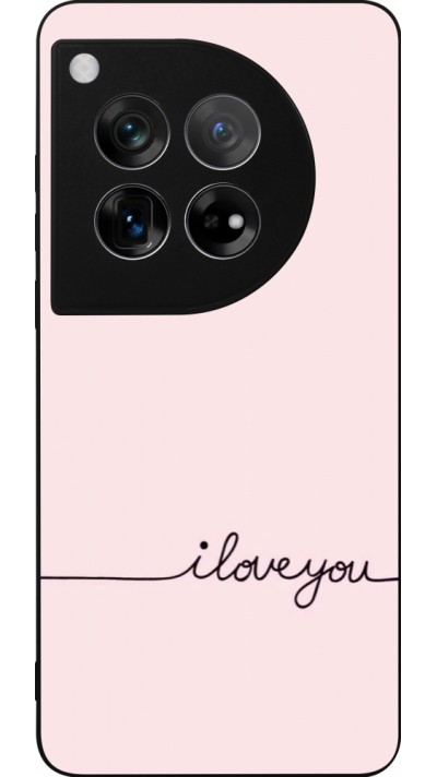 OnePlus 12 Case Hülle - Silikon schwarz Valentine 2023 i love you writing