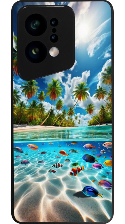 OPPO Find X5 Case Hülle - Silikon schwarz Strandparadies