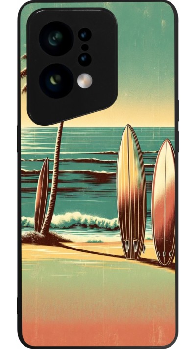 OPPO Find X5 Case Hülle - Silikon schwarz Surf Paradise