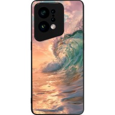 OPPO Find X5 Case Hülle - Silikon schwarz Wave Sunset