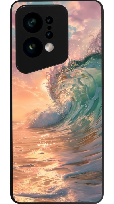 OPPO Find X5 Case Hülle - Silikon schwarz Wave Sunset