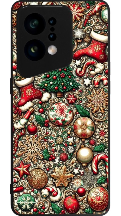 OPPO Find X5 Case Hülle - Silikon schwarz Weihnachten 2023 Mikromuster