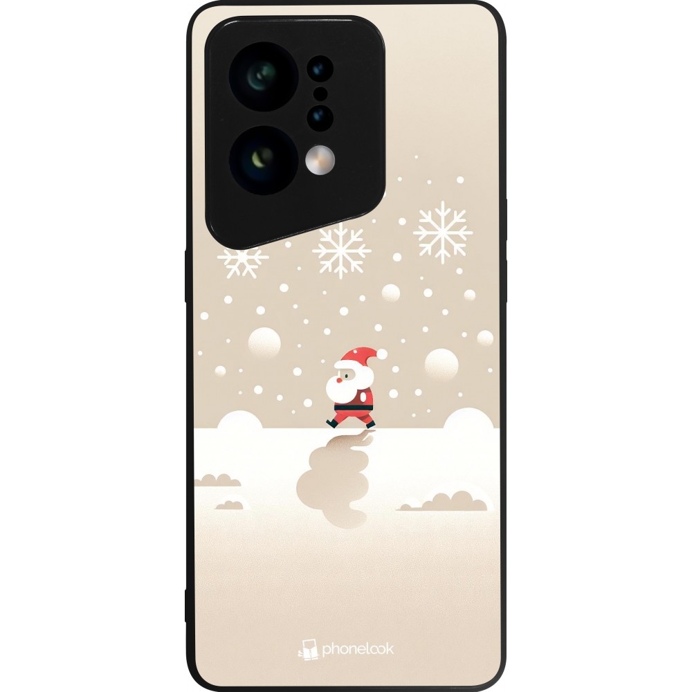 OPPO Find X5 Case Hülle - Silikon schwarz Weihnachten 2023 Minimalistischer Weihnachtsmann