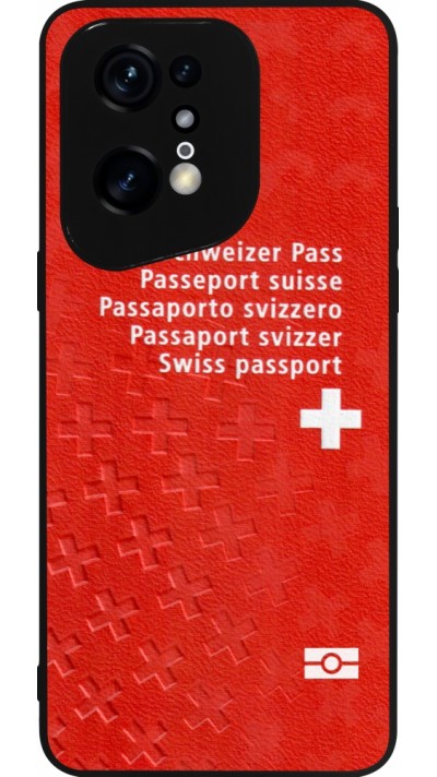 OPPO Find X5 Pro Case Hülle - Silikon schwarz Swiss Passport