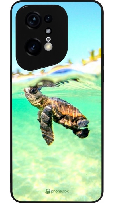 OPPO Find X5 Pro Case Hülle - Silikon schwarz Turtle Underwater