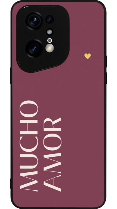 OPPO Find X5 Pro Case Hülle - Silikon schwarz Valentine 2024 mucho amor rosado