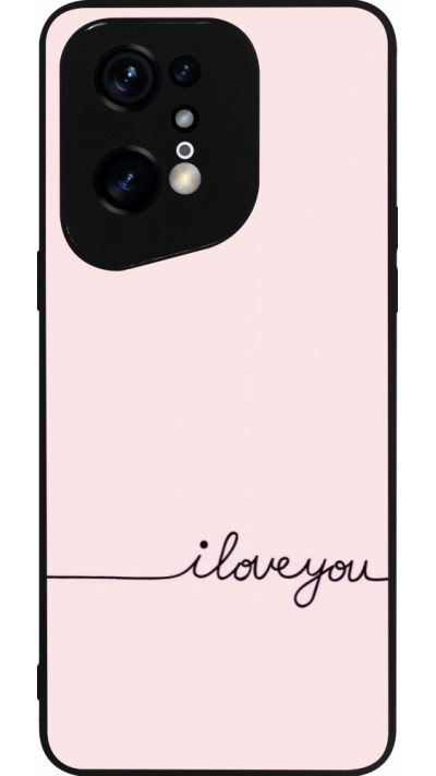 OPPO Find X5 Pro Case Hülle - Silikon schwarz Valentine 2023 i love you writing