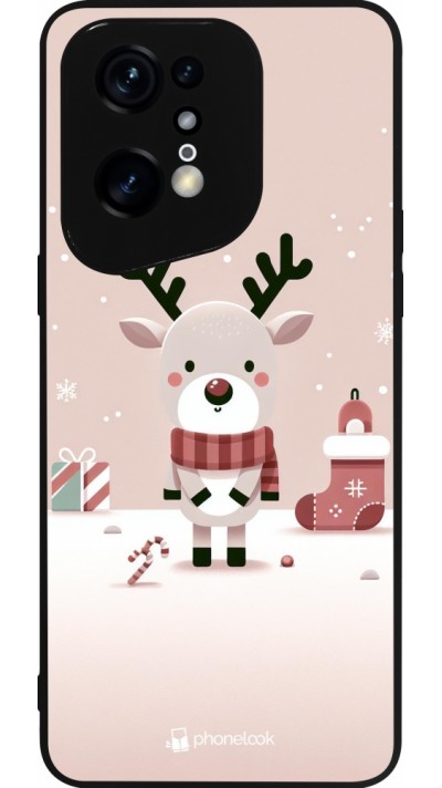 OPPO Find X5 Pro Case Hülle - Silikon schwarz Weihnachten 2023 Choupinette Rentier