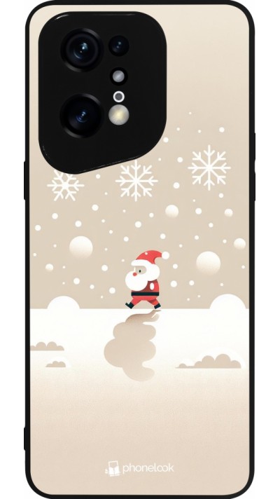 OPPO Find X5 Pro Case Hülle - Silikon schwarz Weihnachten 2023 Minimalistischer Weihnachtsmann