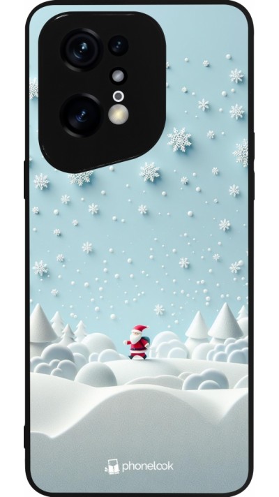 OPPO Find X5 Pro Case Hülle - Silikon schwarz Weihnachten 2023 Kleiner Vater Schneeflocke