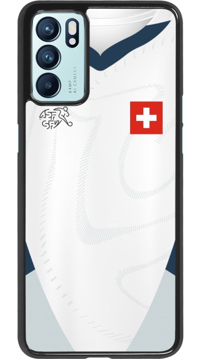 OPPO Reno6 5G Case Hülle - Schweiz Away personalisierbares Fussballtrikot