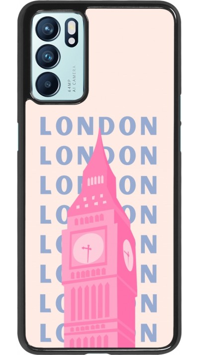 OPPO Reno6 5G Case Hülle - London Pink Print