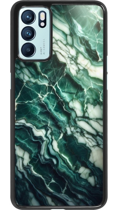 OPPO Reno6 5G Case Hülle - Majestätischer grüner Marmor