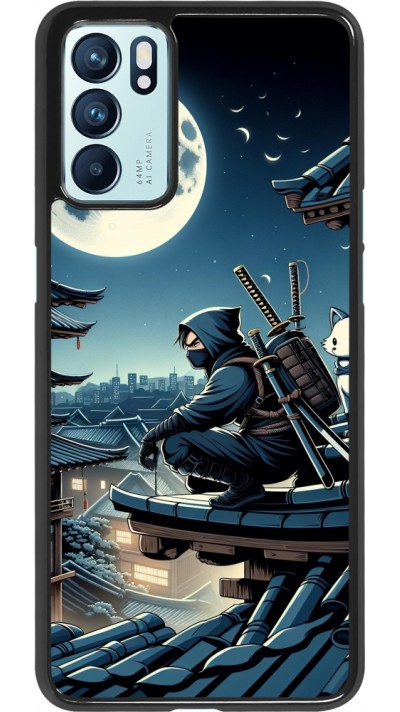 OPPO Reno6 5G Case Hülle - Ninja unter dem Mond