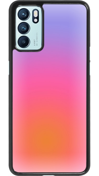 OPPO Reno6 5G Case Hülle - Orange Pink Blue Gradient