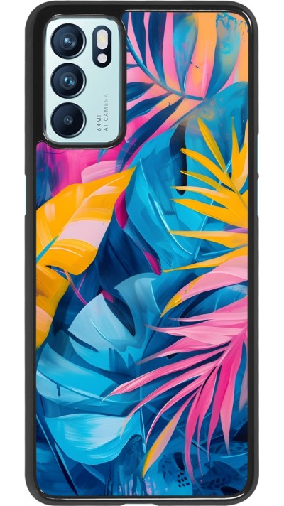 OPPO Reno6 5G Case Hülle - Palms Blue