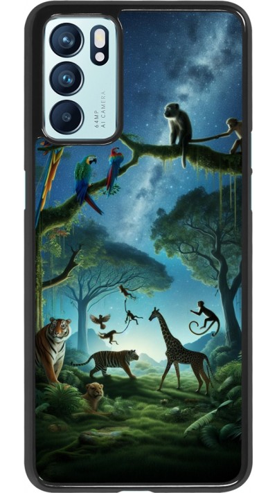 OPPO Reno6 5G Case Hülle - Paradies der exotischen Tiere