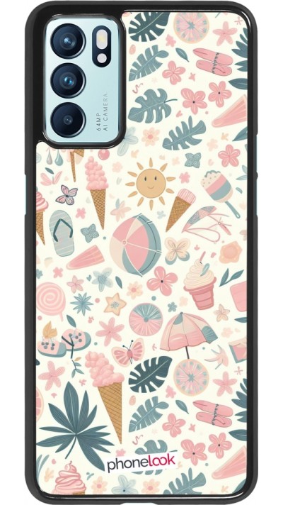 OPPO Reno6 5G Case Hülle - Sommer Pink Muster