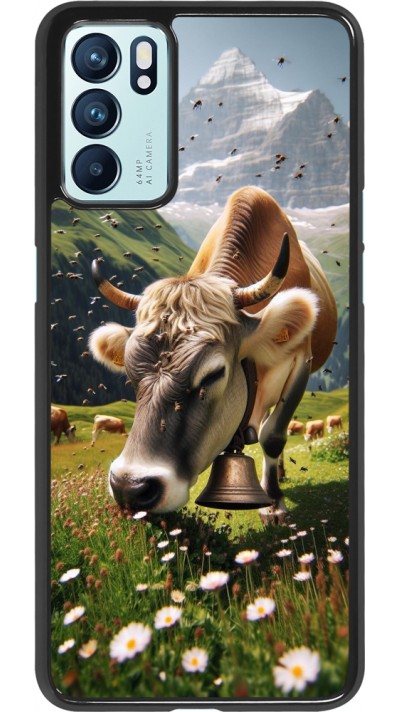 OPPO Reno6 5G Case Hülle - Kuh Berg Wallis