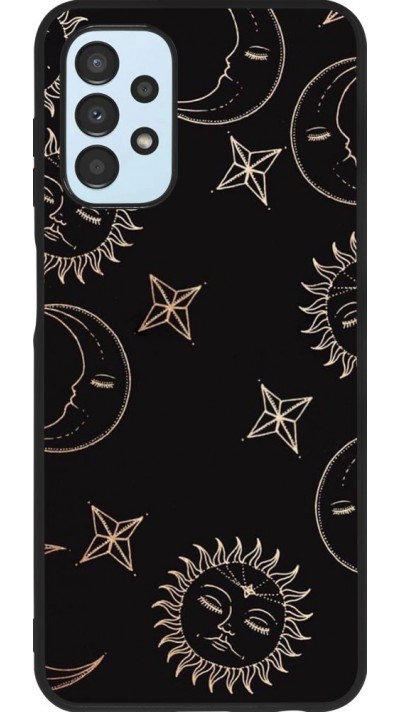 Coque Samsung Galaxy A13 5G - Silicone rigide noir Suns and Moons