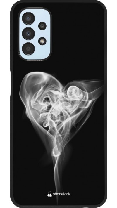 Coque Samsung Galaxy A13 5G - Silicone rigide noir Valentine 2022 Black Smoke