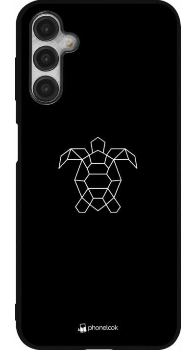 Coque Samsung Galaxy A14 5G - Silicone rigide noir Turtles lines on black