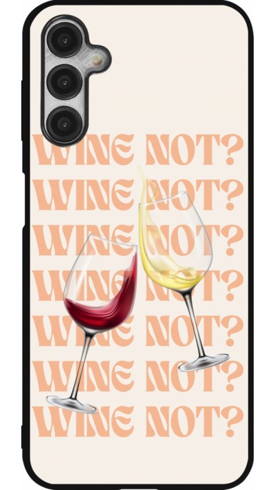 Coque Samsung Galaxy A14 5G - Silicone rigide noir Wine not