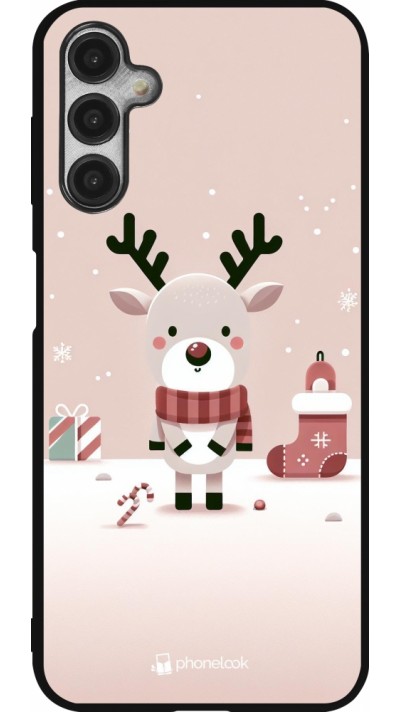 Samsung Galaxy A14 5G Case Hülle - Silikon schwarz Weihnachten 2023 Choupinette Rentier