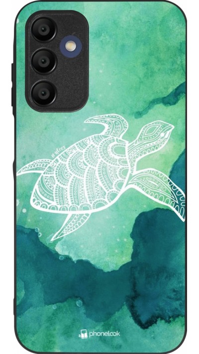 Samsung Galaxy A15 Case Hülle - Silikon schwarz Turtle Aztec Watercolor