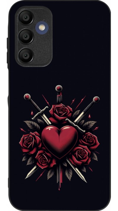 Samsung Galaxy A15 Case Hülle - Silikon schwarz Valentine 2024 gothic love