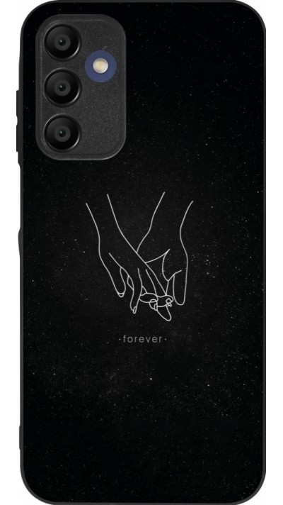 Samsung Galaxy A15 Case Hülle - Silikon schwarz Valentine 2023 hands forever