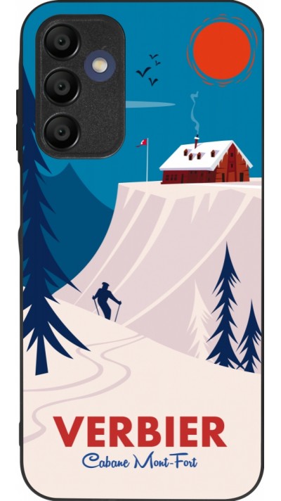 Samsung Galaxy A15 Case Hülle - Silikon schwarz Verbier Cabane Mont-Fort