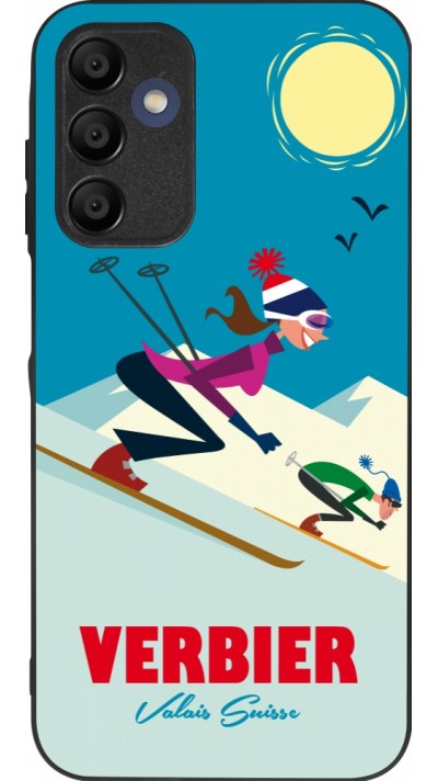 Samsung Galaxy A15 Case Hülle - Silikon schwarz Verbier Ski Downhill