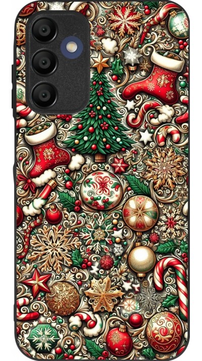 Samsung Galaxy A15 Case Hülle - Silikon schwarz Weihnachten 2023 Mikromuster