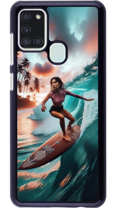 Samsung Galaxy A21s Case Hülle - Surferin aus Bali